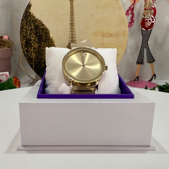 NWT-MOVADO GOLD WATCH! main image 12